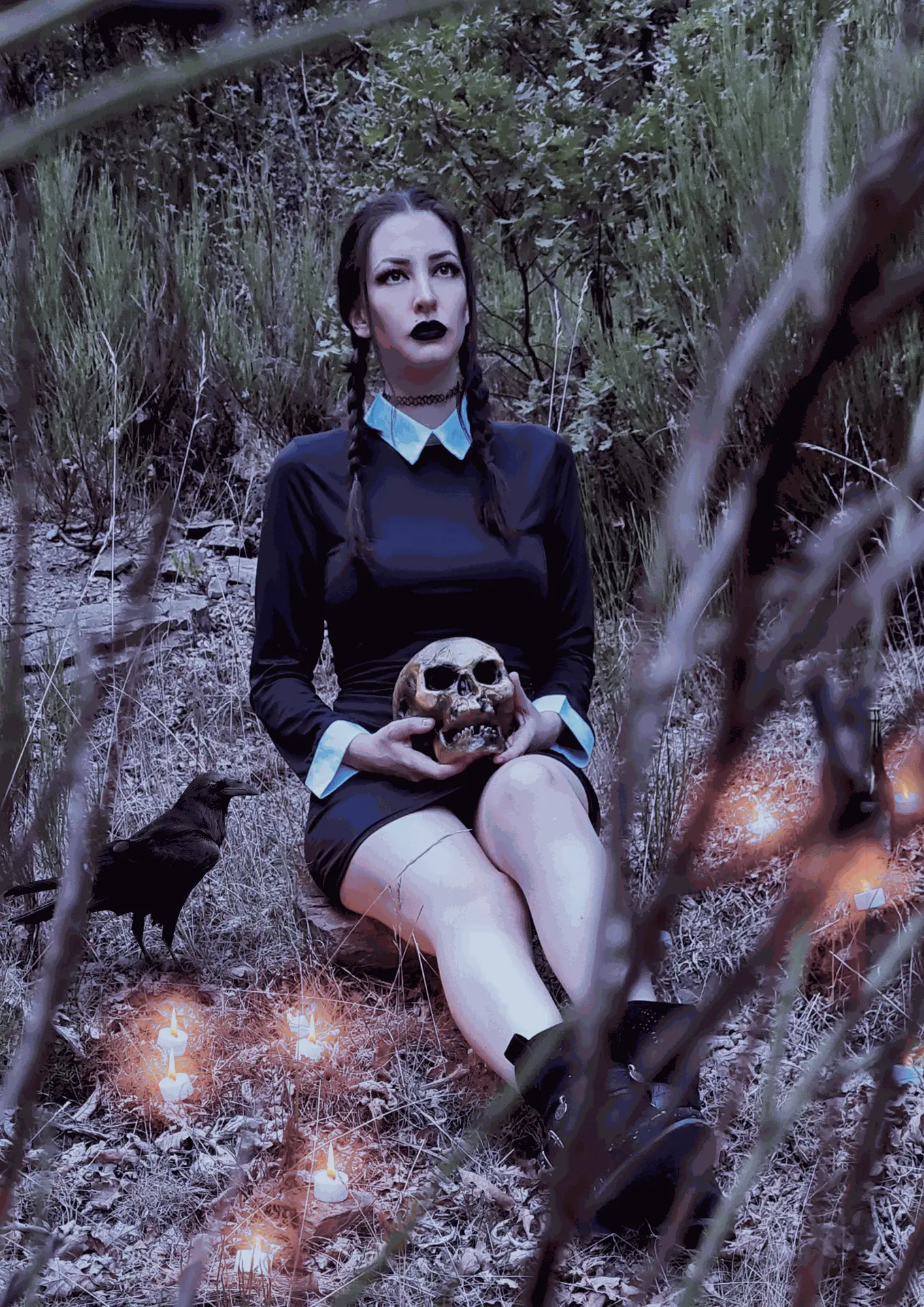 Miércoles Wednesday Addams Merlina cosplay cosplayer SoyIttara Ittara Addams Family Familia
