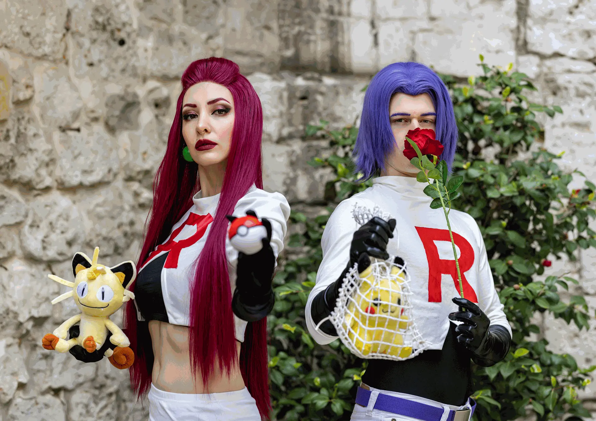 Cosplay del anime Pokémon de Jessie y James por SoyIttara