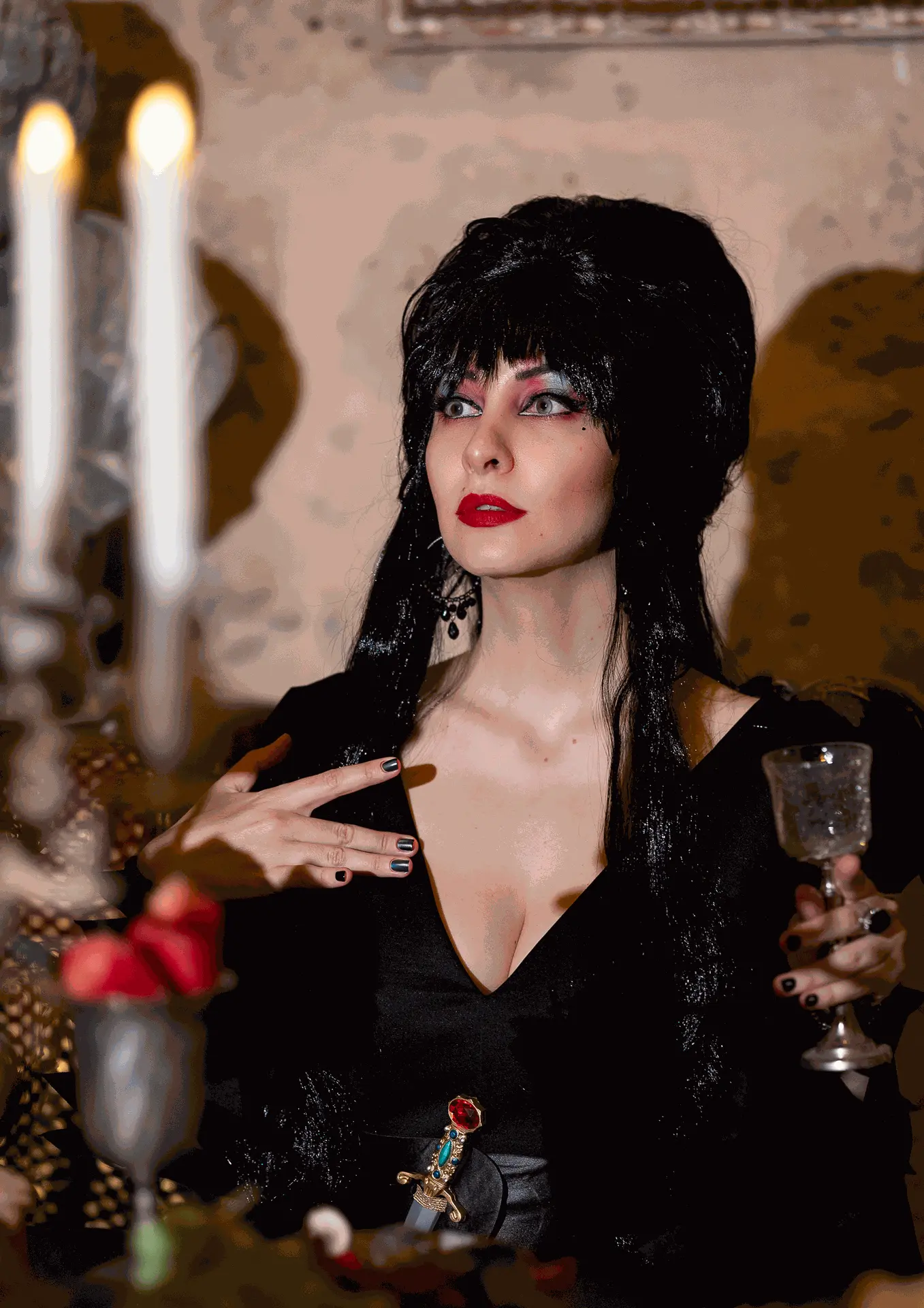 Cosplay Elvira Mistress of the Dark por Soyittara