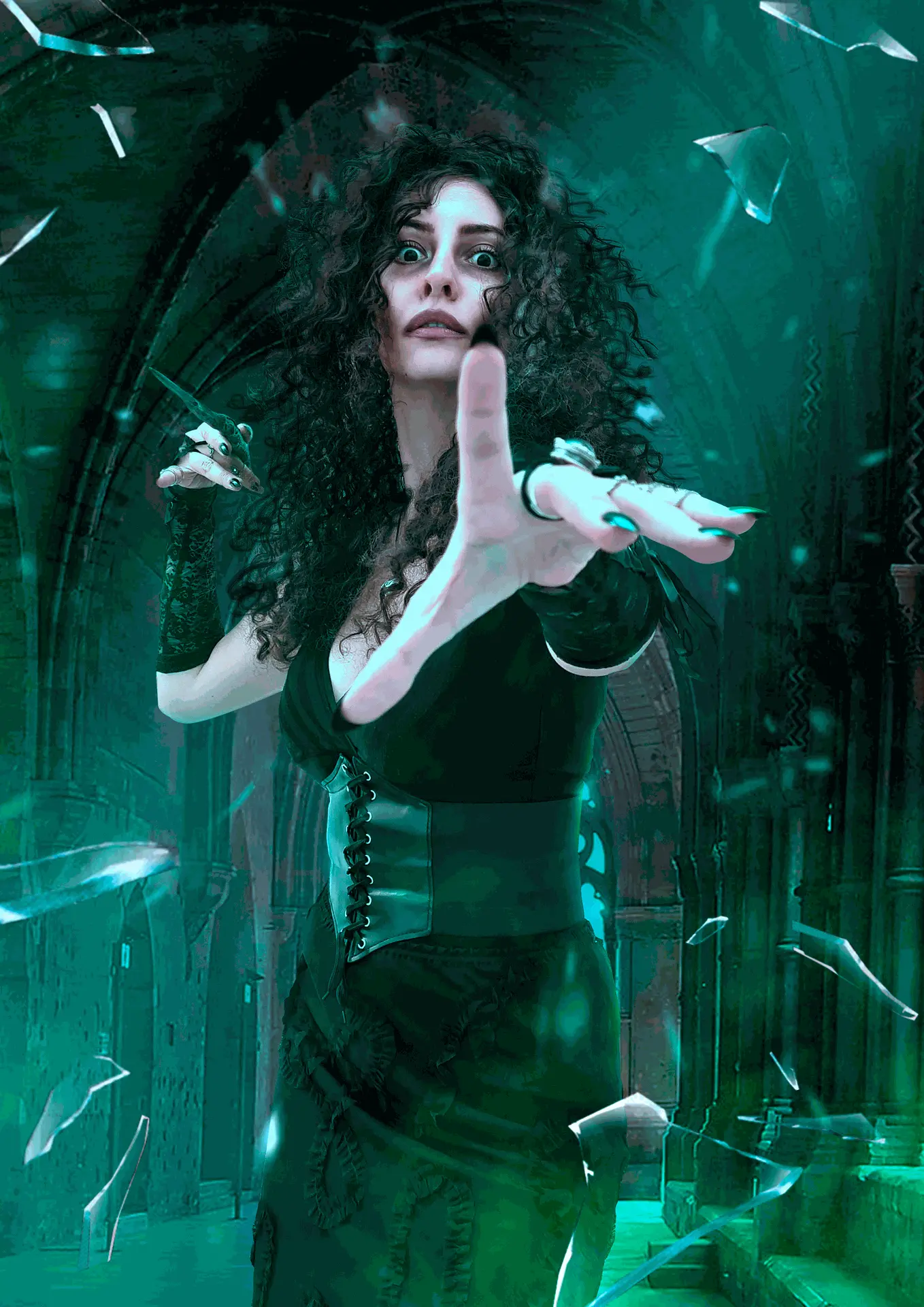 Fotografía de cosplay Bellatrix Lestrange Harry Potter 
