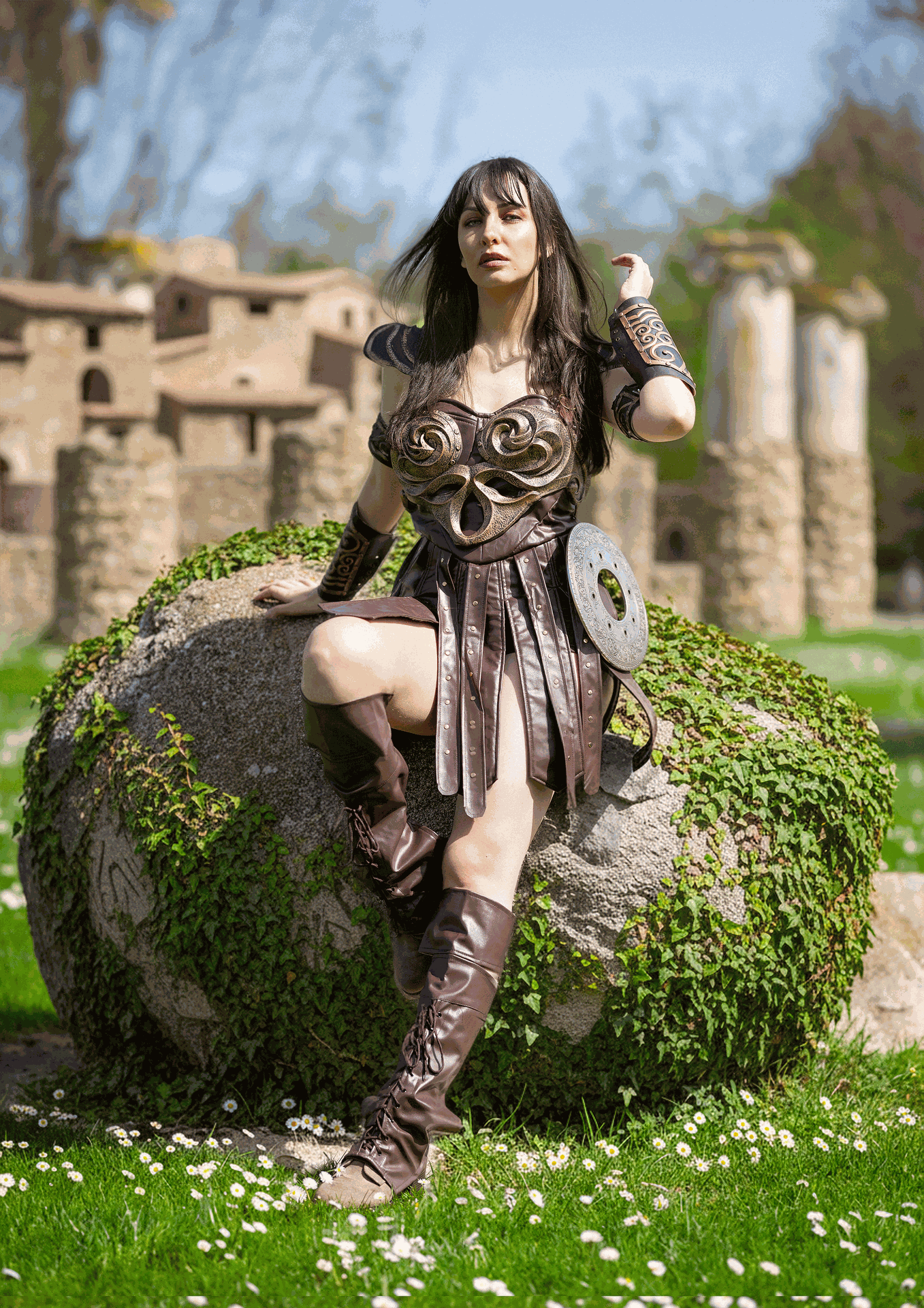 Recreación del personaje Xena Princesa Guerrera en cosplay por Soyittara