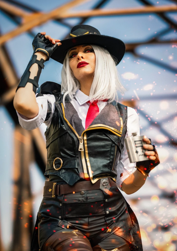 Traje de Ashe de Overwatch disfraz por soyittara