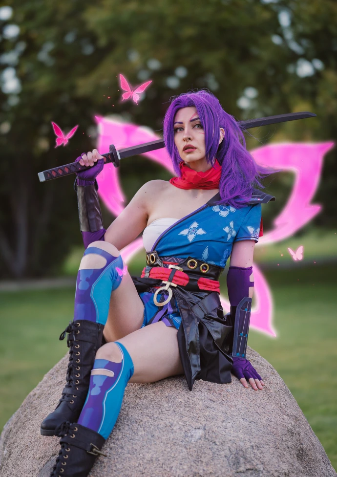 Cosplay Psylocke Marvel Rivals por Soyittara con traje clásico