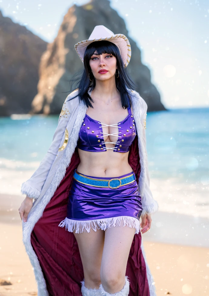 Cosplay Nico Robin One Piece por Soyittara en el océano