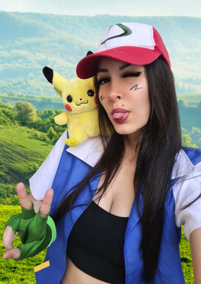 Traje de Ash Ketchum mujer genderbend cosplay