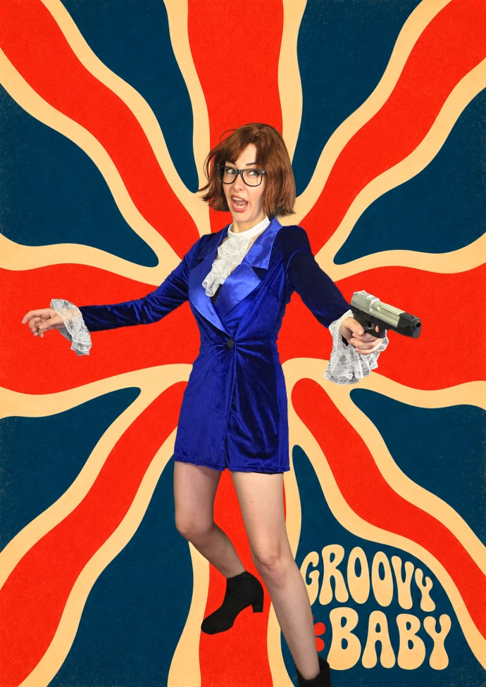 Cosplay Austin Powers por Soyittara inspirado en películas de Mike Myers